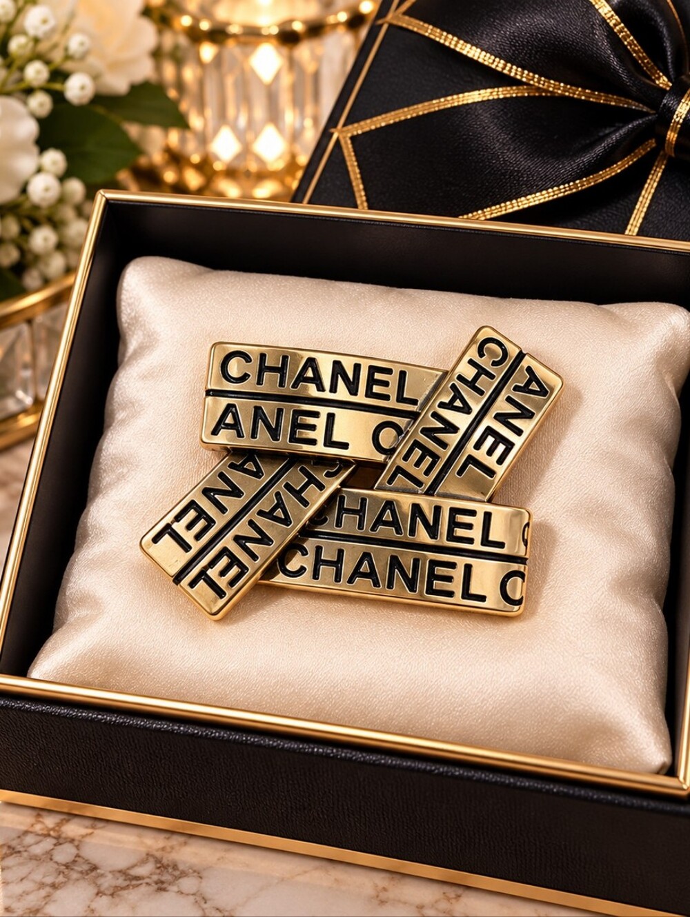 CC Monogram Brooch